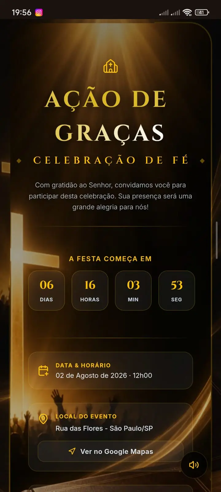 Convite digital personalizado Ana